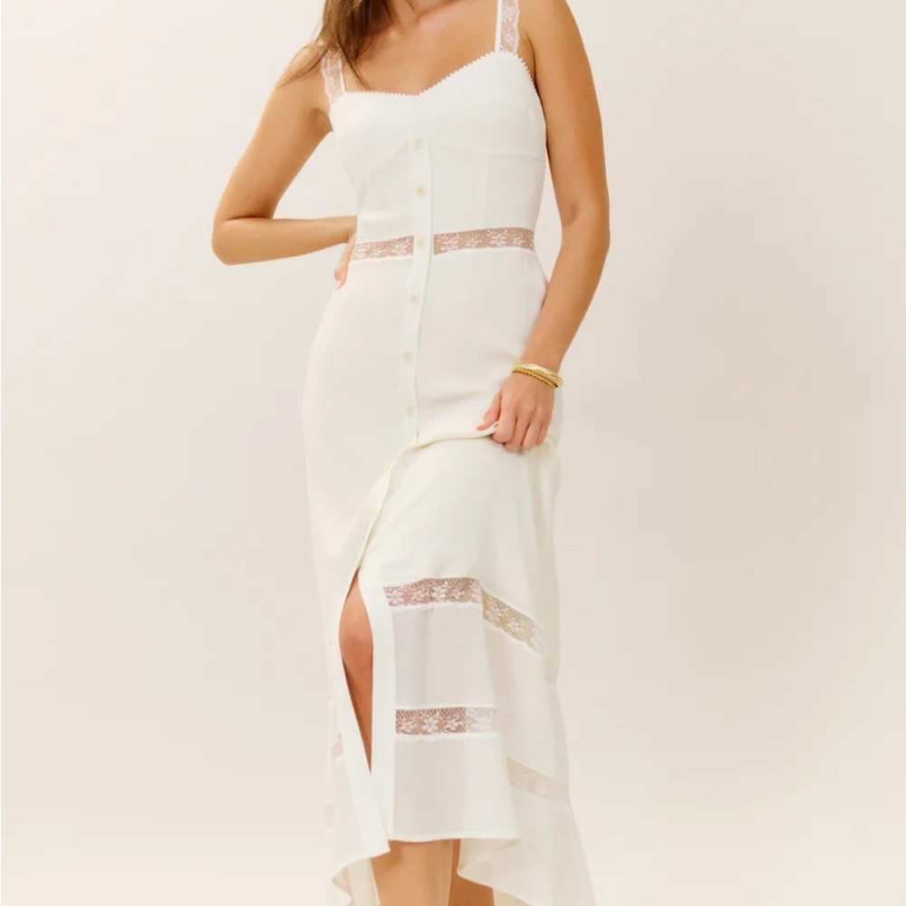 NWOT Reformation White Wynton dress size 2
